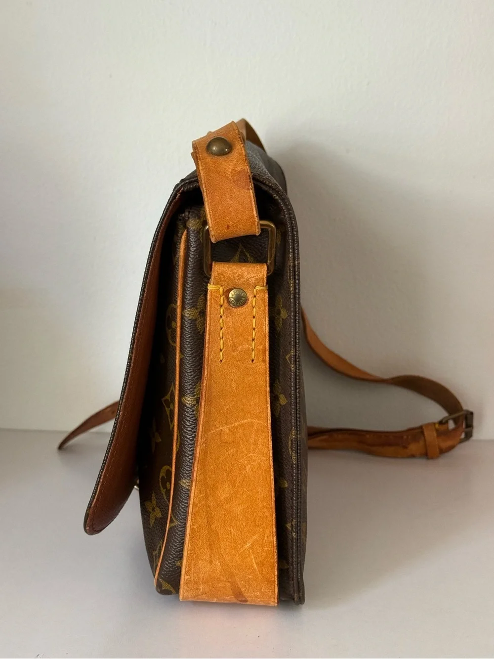 Low start🌟 LOUIS VUITTON Cartouchiere GM Shoulder Bag Monogram 🌟1984 - Picture 17 of 17